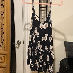 black and white floral brandy melville dress